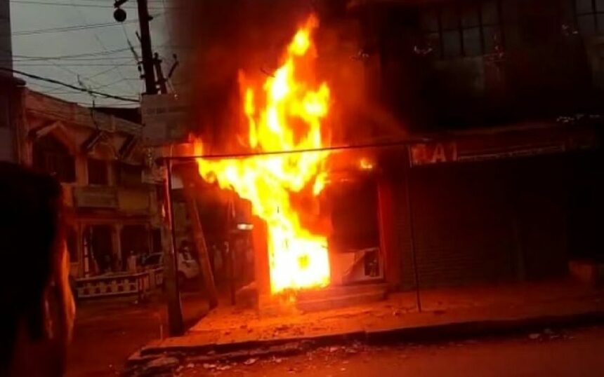 Giridih electric shop Fire