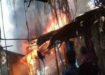 Fire in Barajamda market