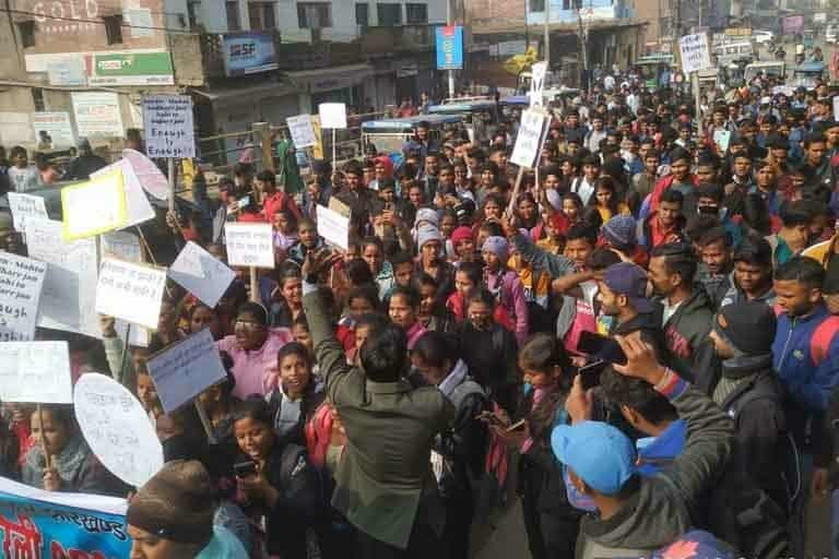 students protest