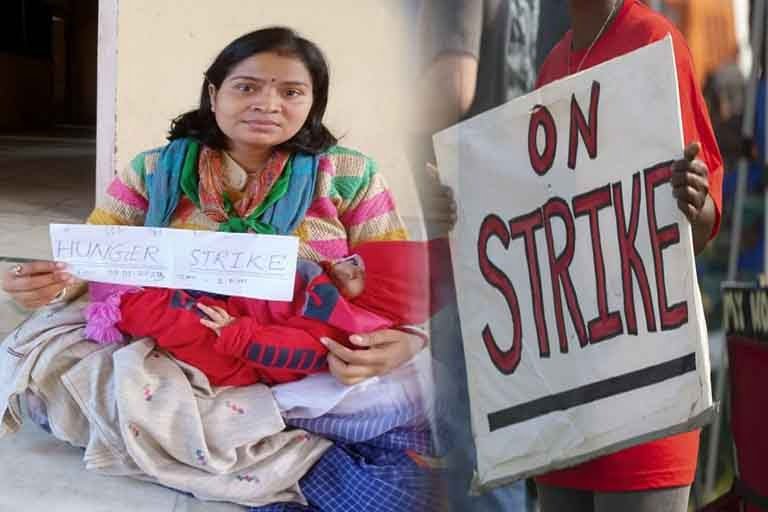 Teacher sitting on hunger