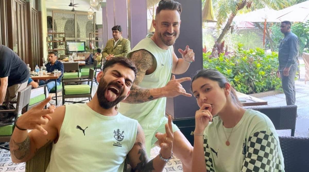 Faf du Plessis shared a photo with Virushka