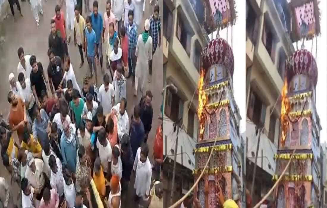 Bokaro, Muharram procession came under the grip of high tension line, 4 died