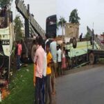 Bus full of devotees overturned