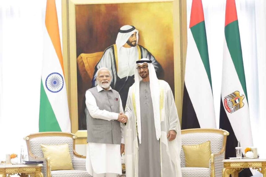 PM MODI UAE VISIT India's trade with the United Arab Emirates will soon reach 100 billion dollars.