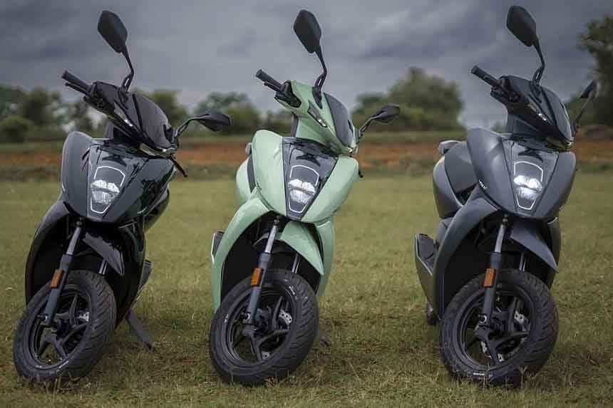 Ather E-scooters All three models of Ather 450 450S and two 450X variants included.