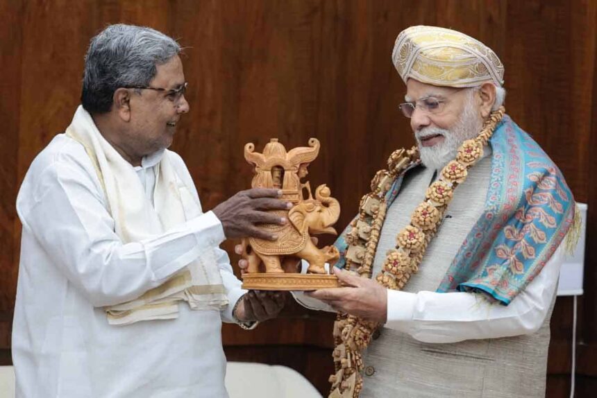 Karnataka CM Siddaramaiah meets PM Modi