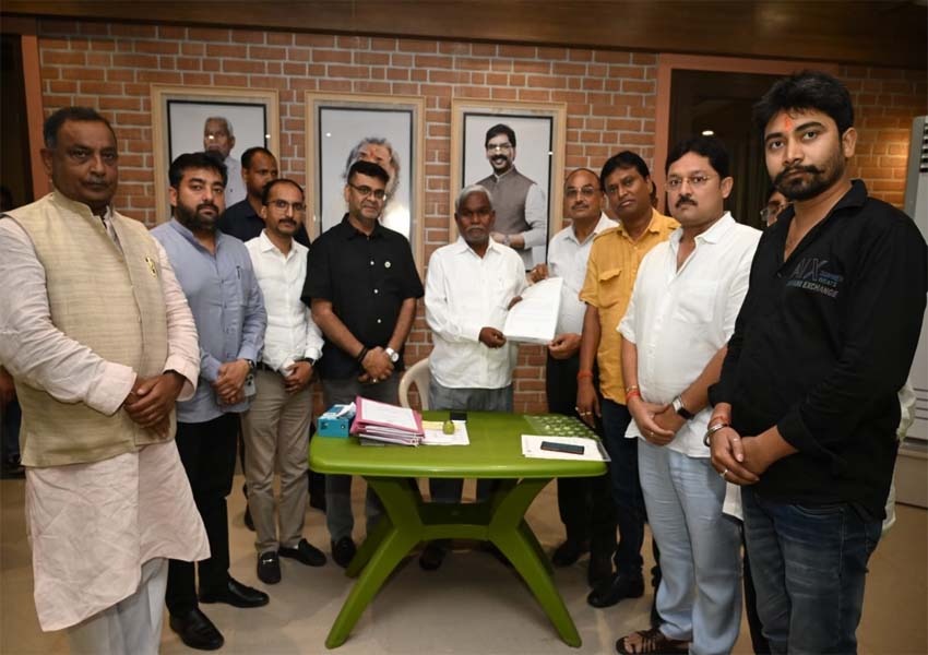 Businessmen of the capital met CM Champai Soren