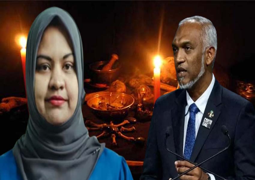 Strongly condemn the politically motivated arrest of state minister Shamnaaz. President @MMuizzu’s insecure wife Sajidha is framing Shamnaaz for recording this video. Shame on you Sajidha. #FreeShamnaaz pic.twitter.com/46INhHVxRj— Moosa Anwar 🇲🇻 (@moosaanvar) June 26, 2024