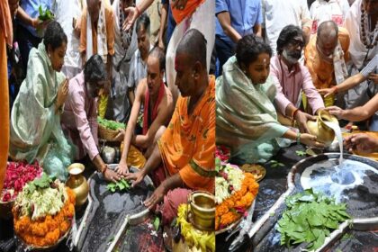 CM Hemant Soren visited Baba Baidyanath temple With his Wife