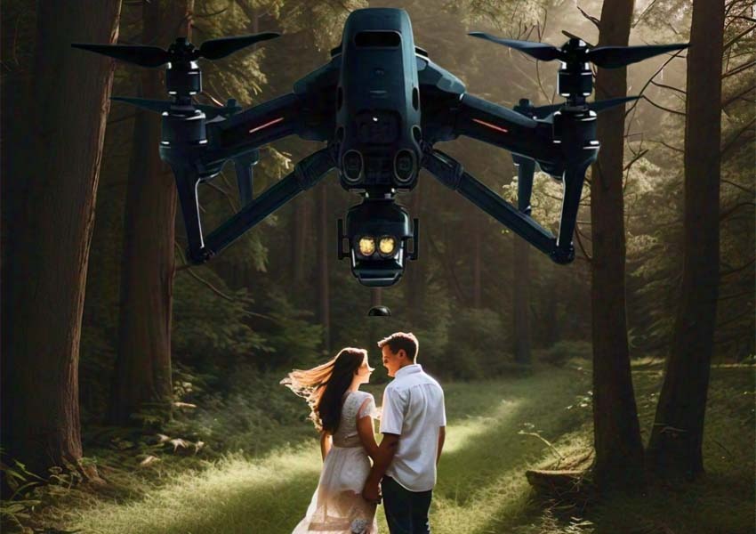 Drone reveals wife's secret