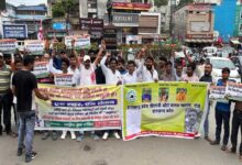 Protest March of e-rickshaw Drivers in Ranchi