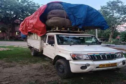 van Loaded with Beedi Leaves Seized