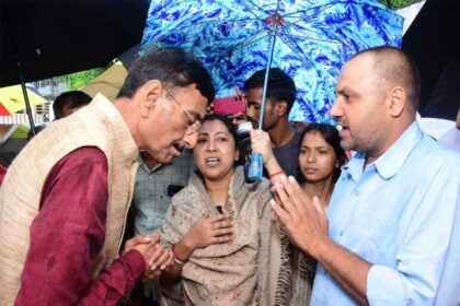 Sanjay Seth visited the Capital amidst Rain and Water