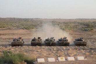 America's armies will take place in the Mahajan Field Firing Range