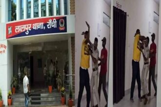 Two Youths Beat up a Police officer in Ranchi's Lalpur Police Station