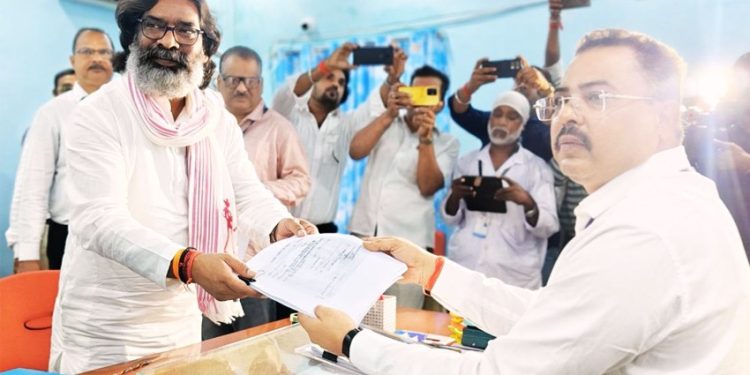 Hemant Soren filed nomination