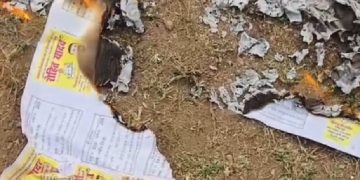 Burnt Independent Candidate's Slip