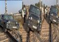 Driving THAR on the Railway Track