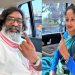 Hemant Soren and MLA Kalpana Soren voted