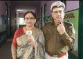 SSP Chandan Sinha Voted with his wife