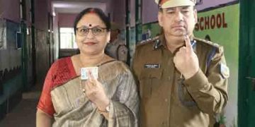 SSP Chandan Sinha Voted with his wife